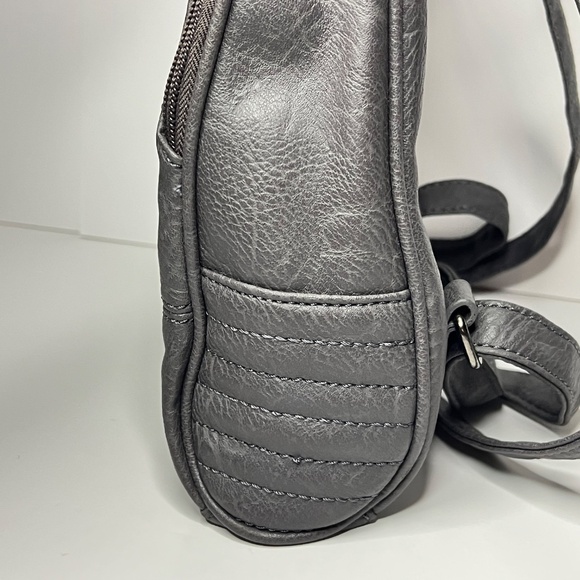 Fiorelli Gray Faux Leather Mini Backpack – Adjustable Straps – Multiple Pockets - Picture 13 of 14